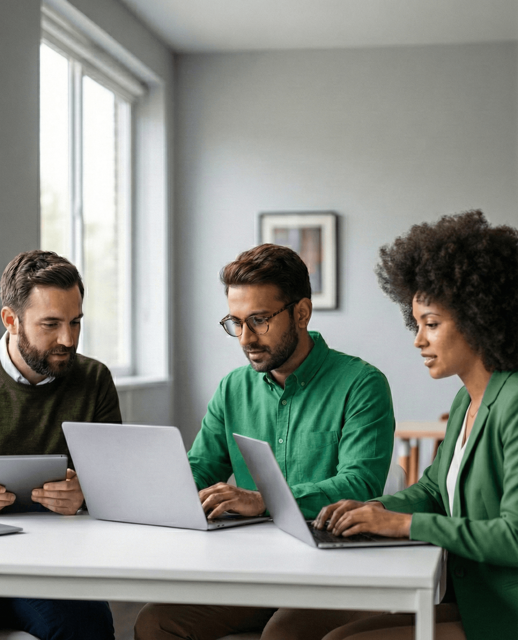 Team collaborating on loan management